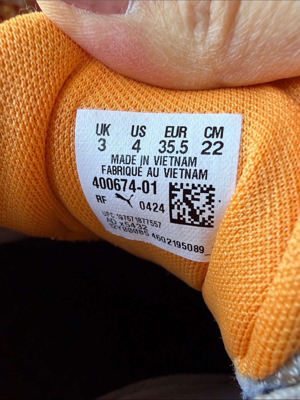 NEW - Puma carbon flares JR/Kids Sneakers Gray Orange Blue Lime. Unisex - Picture 12 of 12